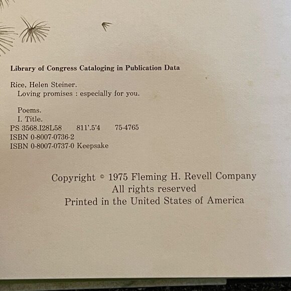 Loving promises: Especially for you Hardcover Helen Steiner Rice - Picture 6 of 7